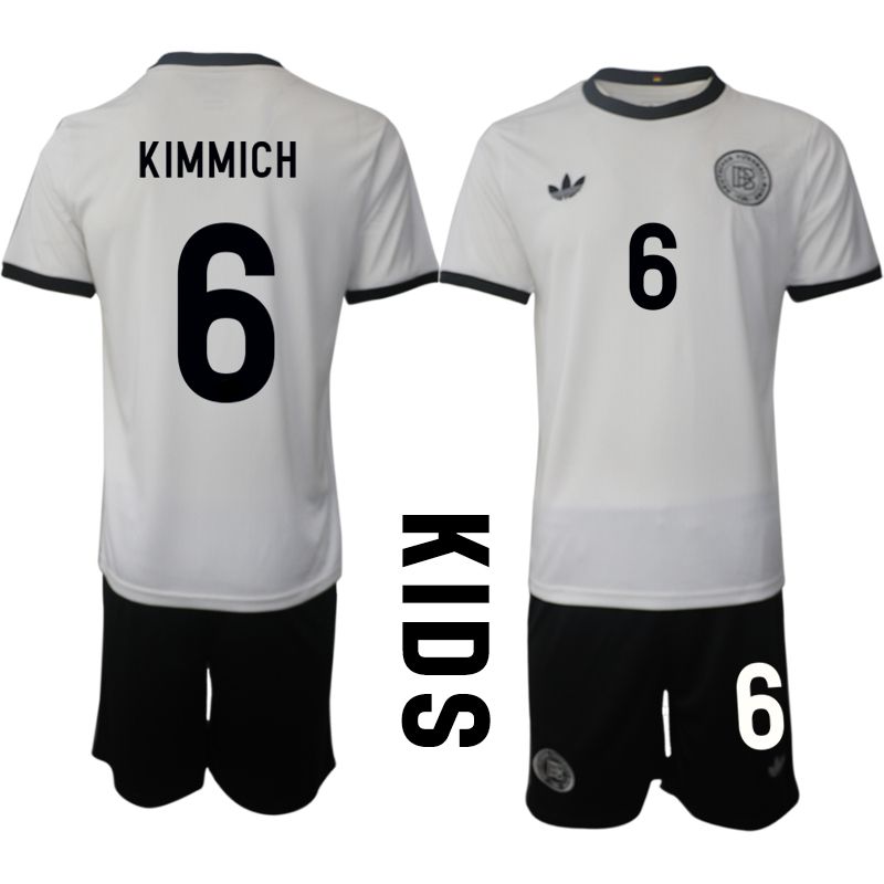 Youth 2025-2026 Season Germany home white #6 Soccer Jersey->youth soccer jersey->Youth Jersey